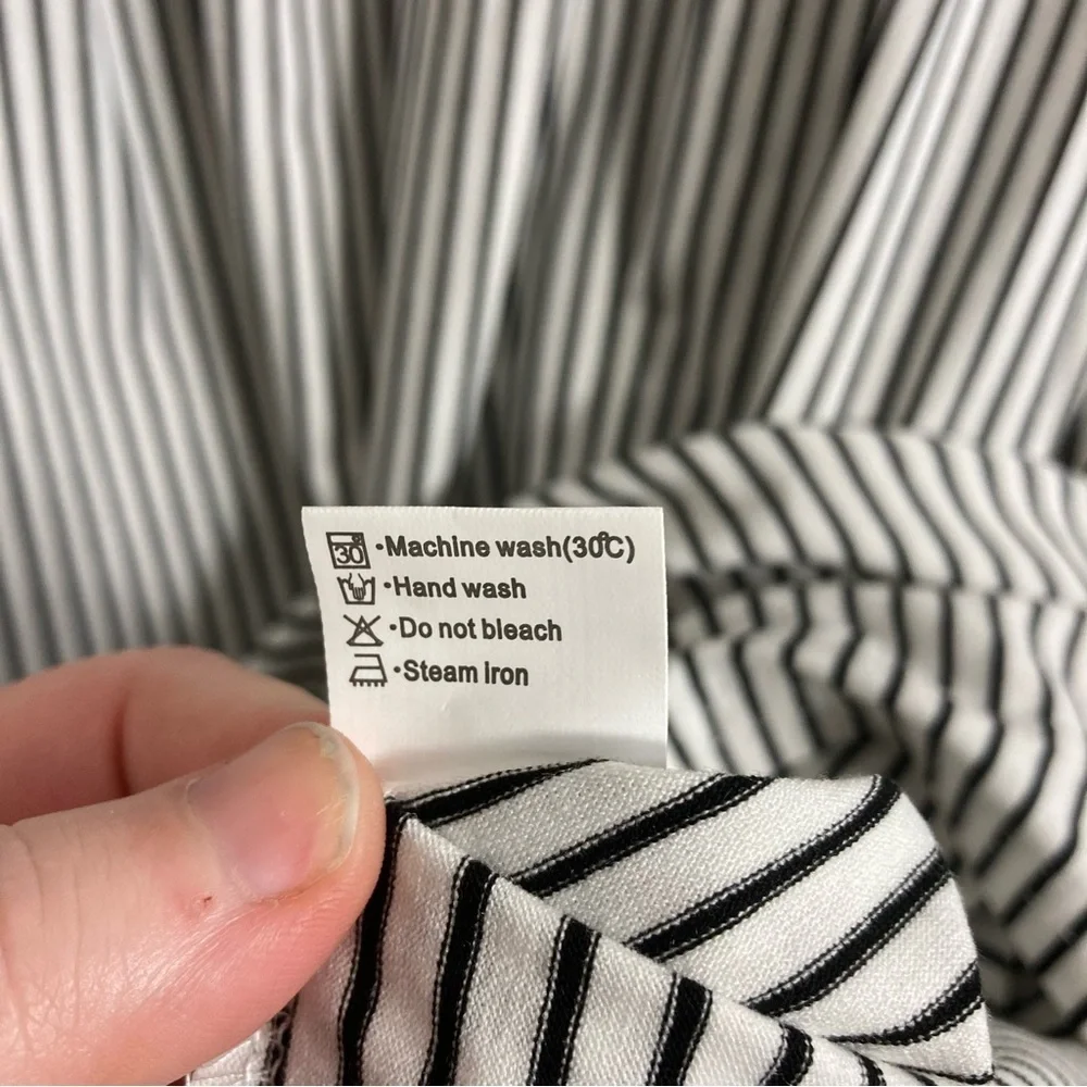 NWT Merokeety Striped Prairie Dress - Black/White - Large - Picture 10 of 10